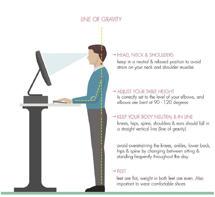 ergonomic workstation setup