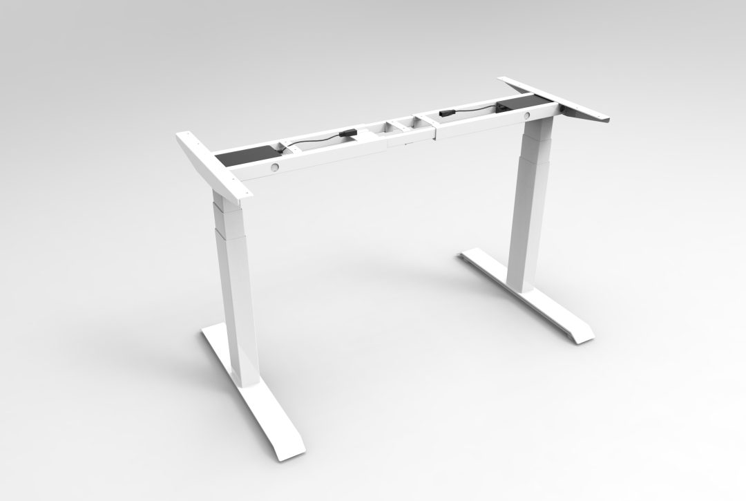 Essentials Height Adjustable Desk Frame White 1