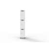 3 Door Melamine Locker - Natural White