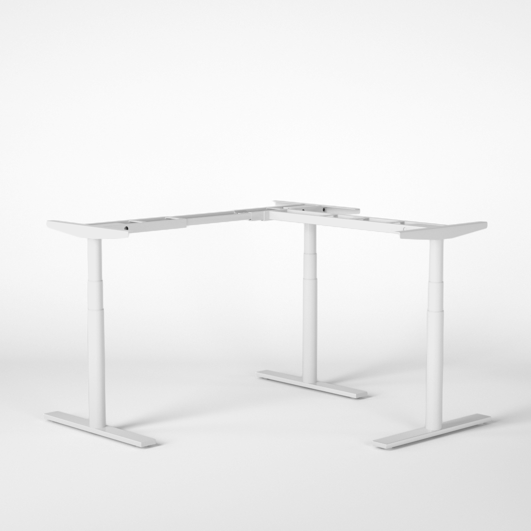 Jive Corner Standing Desk Frame - White